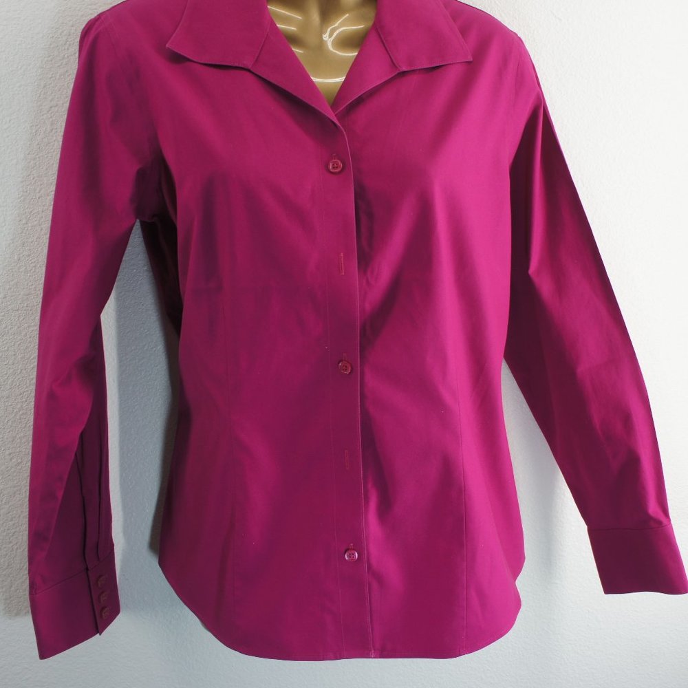 Chicos magenta no iron effortless blouse size 1 - Picture 2 of 4